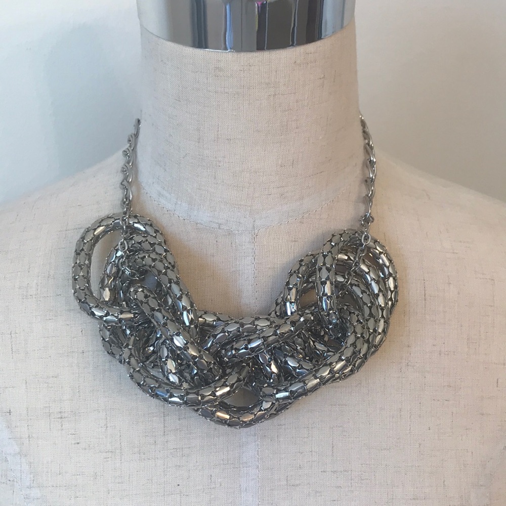Silver chain style necklace